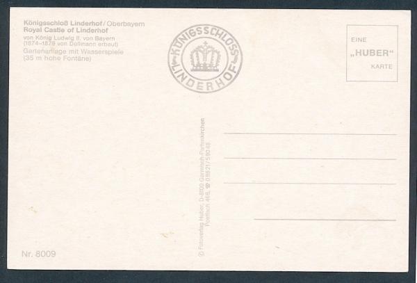 82487  Königsschloss Linderhof/Oberbayern Oberammergau